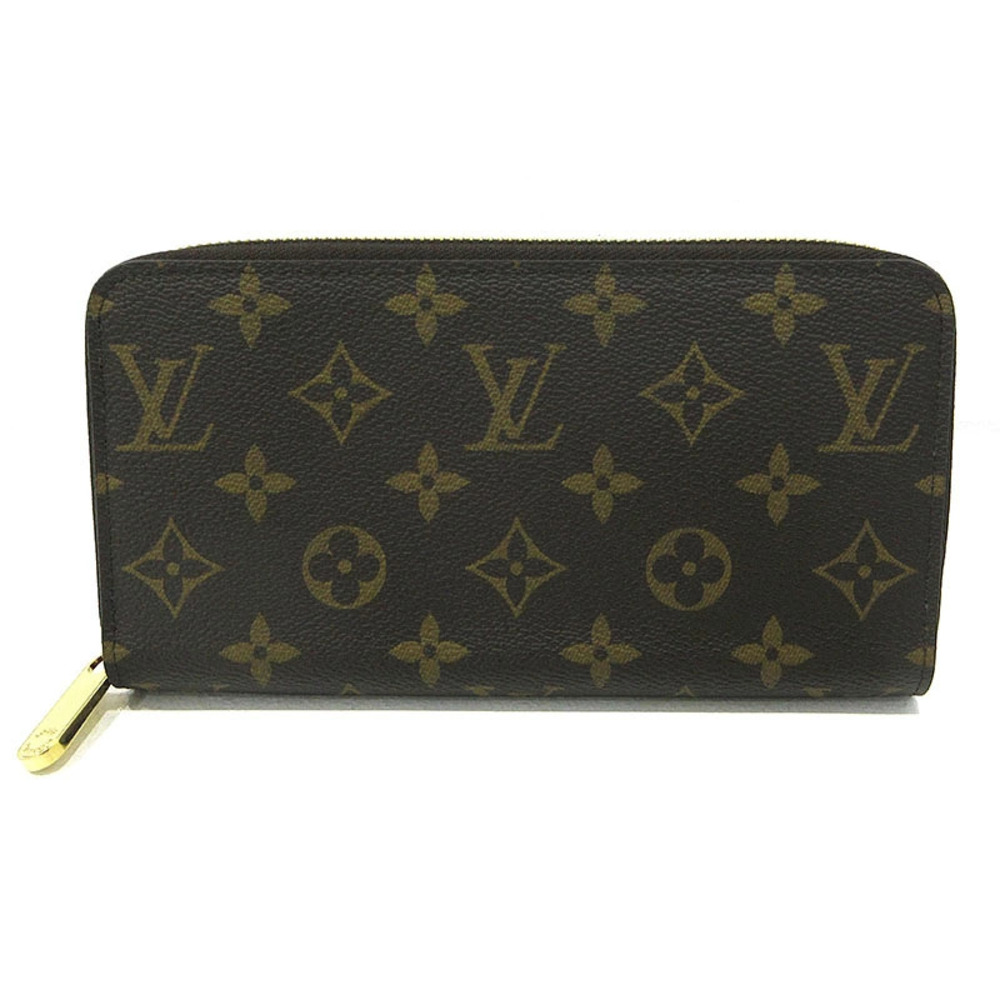 LOUIS VUITTON Monogram Zippy Wallet Round Zipper Long Brown